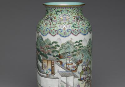 图片[2]-Lantern-shaped vase with “One Hundred Boys” motif in fen-ts’ai enamels, Ch’ien-lung reign (1736-1795), Ch’ing dynasty-China Archive